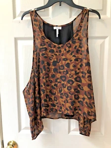 Anthropologie Kirra Brand Animal Print Summer Lined Tank Top Size Large - Picture 1 of 5