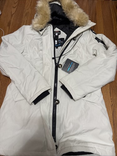 OFF WHITE HSNW Cappotto Invernale Donna Giacca da Sci per Donna Bianco Taglia XL