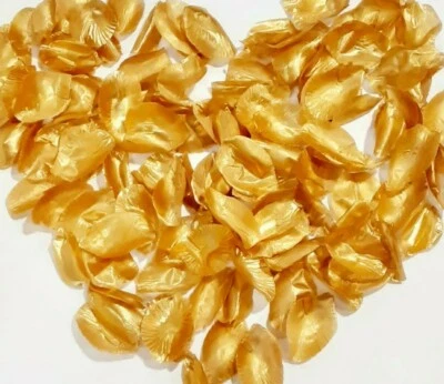 Gold Silk Rose Petal Wedding Party Flower Decor In/Outdoor Holiday Confetti - Image 1 of 4