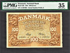 Denmark 100 Kroner 1924 Pick-23h Very Fine PMG 35 SCARCE !