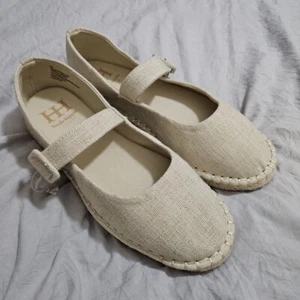 Haute Hippie Womens Cecily Canvas Mary Jane Espadrilles Beige Size 8 M - Picture 1 of 8