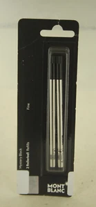 Mont Blanc 2 Cartucce di Inchiostro Rollerball Refill Fine Mystery Black n. 107881 - Foto 1 di 2