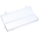 13.4x3.5x1.5" Paint Brushes Storage Box Case Holder Container with Buckle, Clear