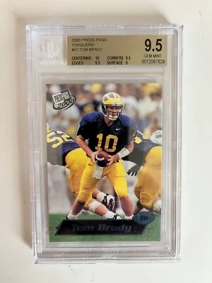 Tom Brady Press Pass Torquers RC 2000 🔥 BGS 9,5 gema como nuevo 🔥 novato #37 Foto 1 de 2