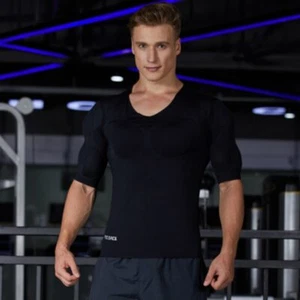 Men Fake ABS Muscles Shaper Invisible 8 Pack PEC Underwear Padded Shirts - Picture 1 of 27