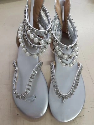 Sandali gioiello argento N 36 NUOVI - Immagine 1 di 2