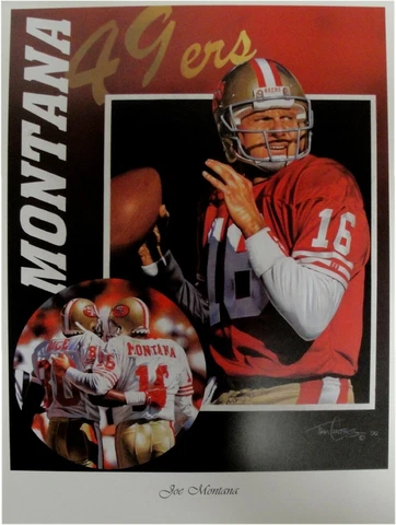 Joe Montana 18x24 Unsigned Lithograph Poster Print San Fransisco 49ers New Cover