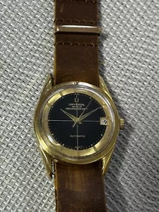 UNIVERSAL GENEVE POLEROUTER Microtor 218-2 GOLD Swiss Display Case Back Genta - Picture 1 of 12