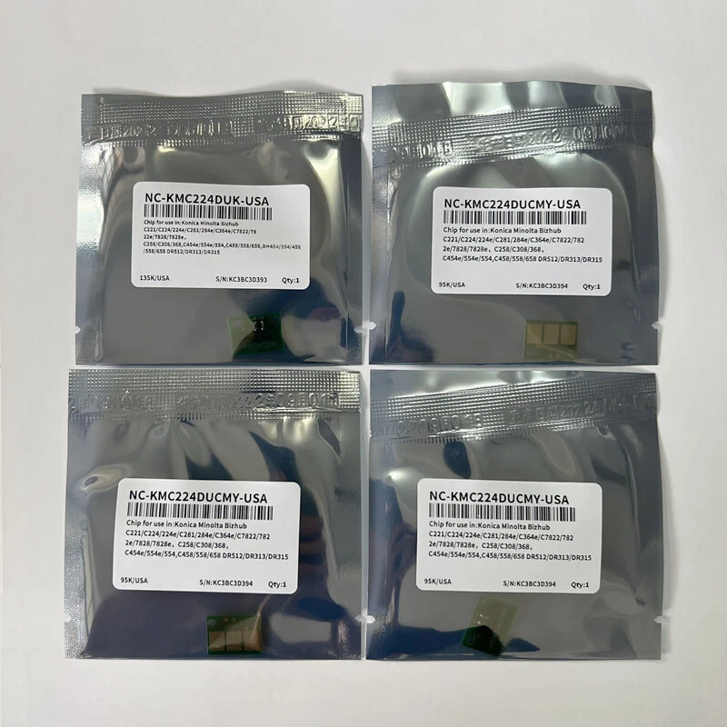 DR512 DR313 DR315 Drum Chip for Minolta Bizhub C224 C281 C284 C364 C258 C368 - Image 1 of 1