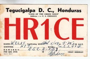 1948, Hondouras to Wooster, OH, QSL Card (24248) - Picture 1 of 1