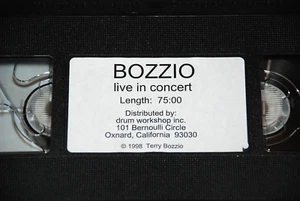 BOZZIO Live In Concert VHS Video Tape 1998 Drummer Percussionist Ostinatos Rare - Bild 1 von 9
