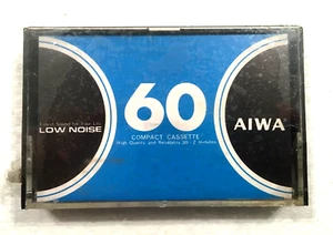 Cassette de audio vintage AIWA C-60 cinta en blanco sellada hecha en Japón tipo I raro - Imagen 1 de 6
