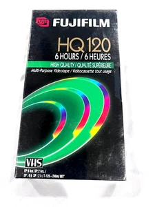 Fuji Film VHS Blank Video Tape HQ 120 - 6 hours - High Quality NIP FREE Shipping - Picture 1 of 6