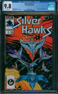 Silver Hawks #1 (1987) ❄️ CGC 9,8 páginas blancas ❄️ ¡Primera aparición en cómic! Marvel - Imagen 1 de 2