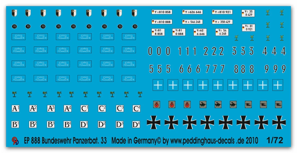 Peddinghstampa 1/72 0888 Esercito Tedesco Panzerbatallion 33 - Immagine 1 di 1
