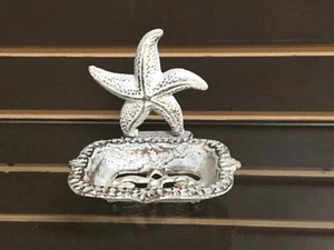 Cast Iron Antiqued White Starfish Soap Dish (182-2046) - Picture 1 of 4