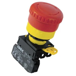 IDEC 24V illuminated 22mm Emergency Stop Switch E-Stop 1NC YW1L-V4E01Q4R - Picture 1 of 1