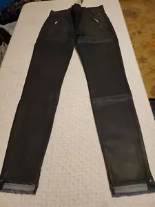 Juicy Couture Black Label Damen-Krawatte Größe 25 x 27 schmal beschichtet Denim schwarz G1260A - Bild 1 von 12
