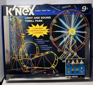 Knex Light And Sound Thrill Park 953 Pieces 2 Motor 8 Figures 2008 100% Complete - Picture 1 of 7