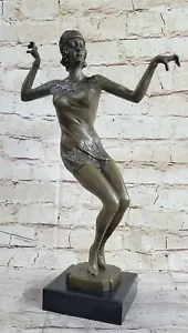 Hand Made Bronze Statue Abstract Home Art Deco Nouveau Figure Sculpture Sale - Picture 1 of 7