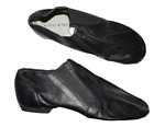 Angelo Luzio Unisex M 7 W 9 Black Leather Elastic Split Sole Jazz Dance Shoes