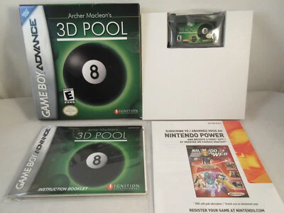 Archer MacLean's 3D Pool (Nintendo Game Boy Advance, 2004) - Complete and Tested - Image 1 of 4