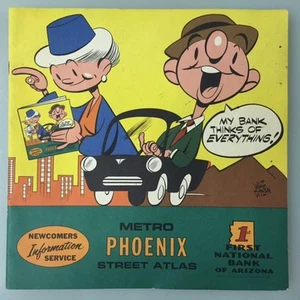 1968 1° Prima Banca Nazionale Metro PHOENIX Street Atlas...Raro/Inutilizzato! - Foto 1 di 5