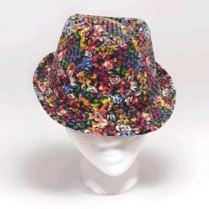 Disney Mickey Mouse Youth Fedora Multicolored Floral Sequins Hat - Picture 1 of 11