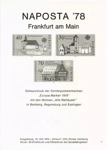 Germania 1978 Yvert 816/18 NAPOSTA 78 proof Europa CEPT MNH VF - Foto 1 di 1