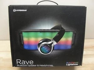 NOUVEAU HAUT-PARLEUR ET CASQUE BLUETOOTH HYPERGEAR RAVE MULTICOLORE LIGHTSHOW - Photo 1 sur 3