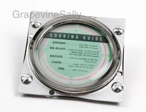 Wedgewood Vintage Stove Part Clock Culinary Cooking Chart with Chrome Bezel Ring - Picture 1 of 4