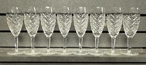 Juego de 8 champán acanalados Waterford Crystal Comeragh de colección | 7-3/8"x2-1/4" - Imagen 1 de 16