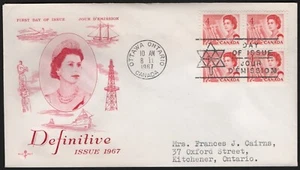 Can 457 - 1967 4c Centennial Definitive - Tenant Block of 4 FDC By Rose Craft - Imagen 1 de 1