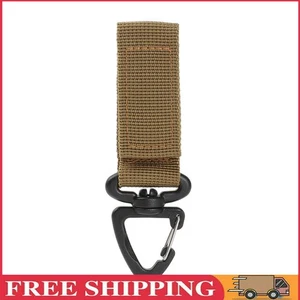 Mosquetón Anillo D, Clip Clip, Giro 360 Grados, Hebilla para Colgar Mochila (Caqui) - Imagen 1 de 9