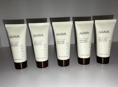 5 AHAVA Clear Time To Clear Facial Mud Exfoliator 15ml/ 0.51 fl.oz TRAVEL Sz NEW - Image 1 of 2