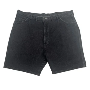Pantaloncini jeans vintage Wrangler uomo 46 nero cotone made in USA jorts 9" cuciture interne anni 90 - Foto 1 di 12