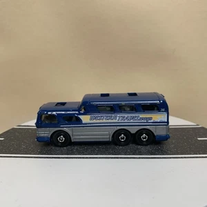 2019 Matchbox MBX Service #90 '55 GMC Scenic Cruiser Bus Blue/Gray w/Disc Wheel - Picture 1 of 12