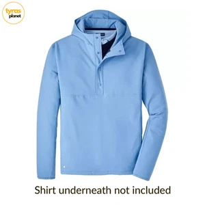 Peter Millar Blue Approach Insulated Golf Hoodie Performance Half Snap Gr. XL - Bild 1 von 16