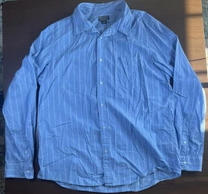 Polo Jeans Co Ralph Lauren Men’s XXL Blue Striped Shirt Long Sleeve Button Down - Picture 1 of 3