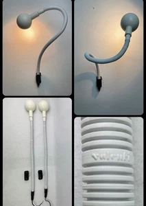 🟨 RARE Set 2 Appliqués HEBI lamp white VALENTI by ISAO HOSOE 70s ✈️WORLDWIDE - Foto 1 di 24
