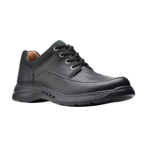 Herren Clarks unstrukturierte Brawley Spitze - schwarzes Leder, Größe US 13 M [26151336] - Bild 1 von 7