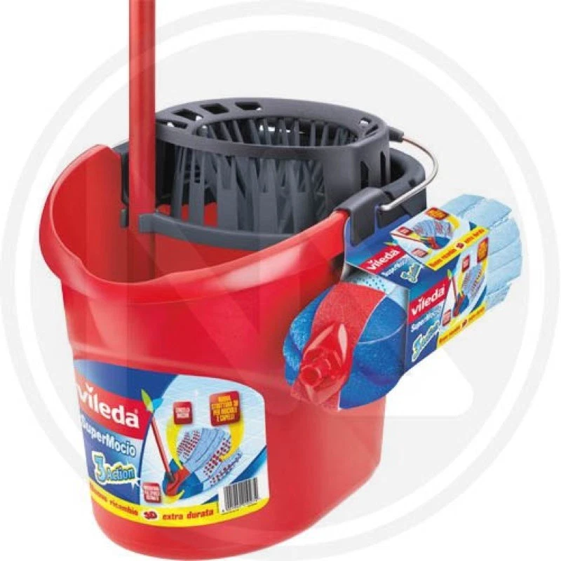SUPER MOCIO COMPLETO CON MANICO E FIOCCO 3ACTION VILEDA LAVA PAVIMENTI - Immagine 1 di 1
