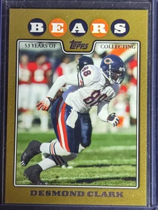 2008 Topps Gold * Desmond Clark* SP #d 0318/2008 Chicago Bears - Picture 1 of 13