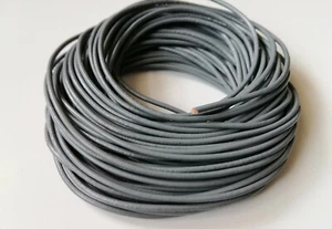 Cordón piel o cuero 1,5 mm X 3 METROS gris perla abalorios coser collar - Imagen 1 de 1