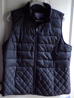 Laura Scott черный полный молнии пуховик жилет размер XL новый с Ярлыками - Изображение 1 из 4