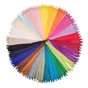 Invisible Zippers 16 inch Zippers for Sewing 25 Colors Assortment 100 Bulk Ny... - Picture 1 of 8