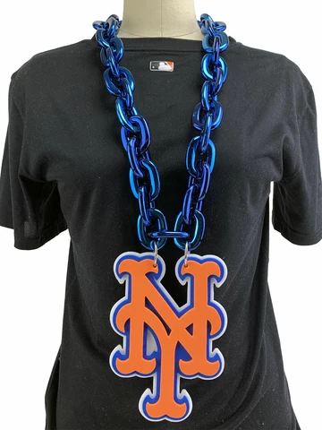New MLB New York Mets BLUE Fan Chain Big Necklace Foam Cover
