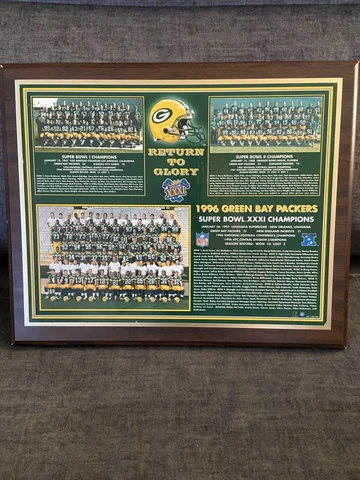 1997 NFL Green Bay Packers Super Bowl Champions Plaque Cover