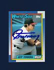 Jeff Torborg signed Chicago White Sox 1990 Topps baseball card