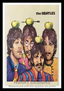 Framed Vintage Style Rock 'n' Roll Poster "THE BEATLES";12x18 - Picture 1 of 1